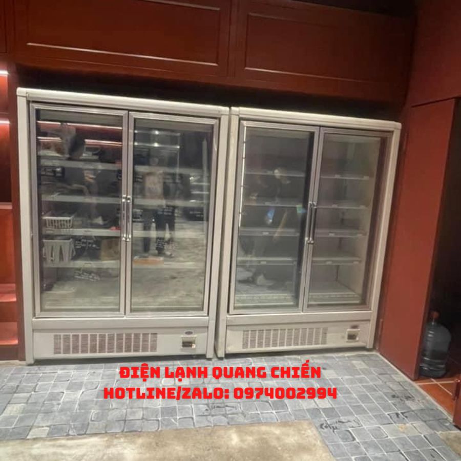 Tủ mát trưng bày siêu thị carrier 1m5 - Điện Lạnh Minh Đông chuyên tủ đông  cũ, tủ mát thanh lý