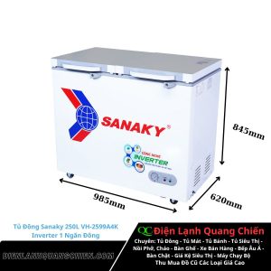 tu dong sanaky 250l vh 2599a4k inverter