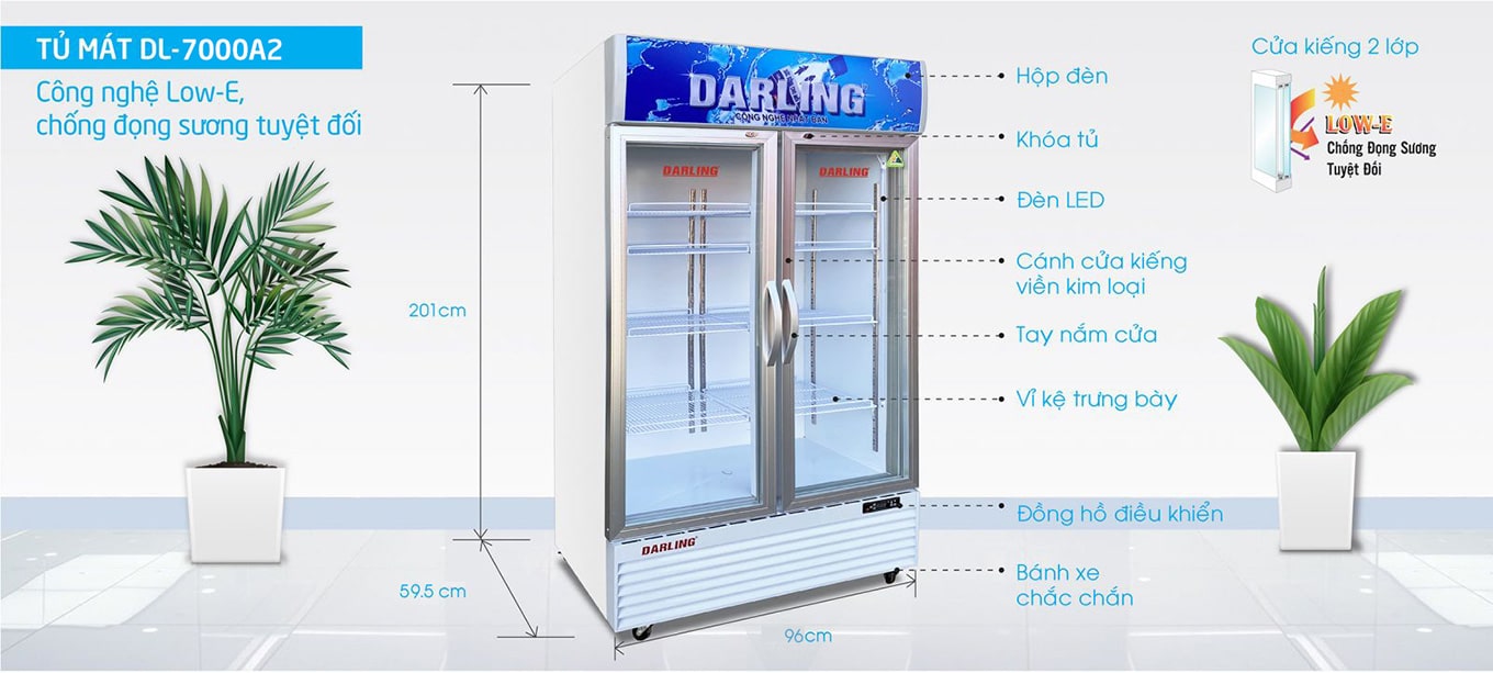 Tủ mát darling DL-700a2 630 lít chi tiết