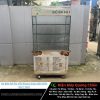 Xe Bán Đồ Ăn Vặt Khung Inox