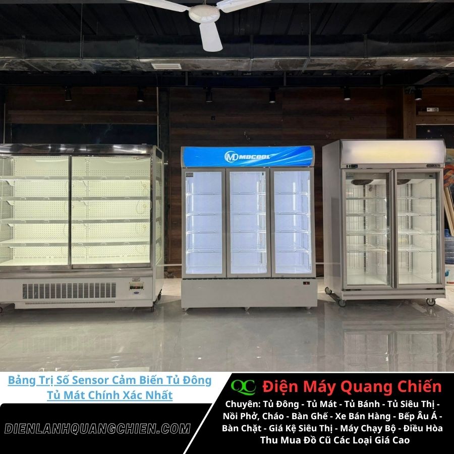 Bảng Trị Số Sensor Cảm Biến Tủ Đông Tủ Mát