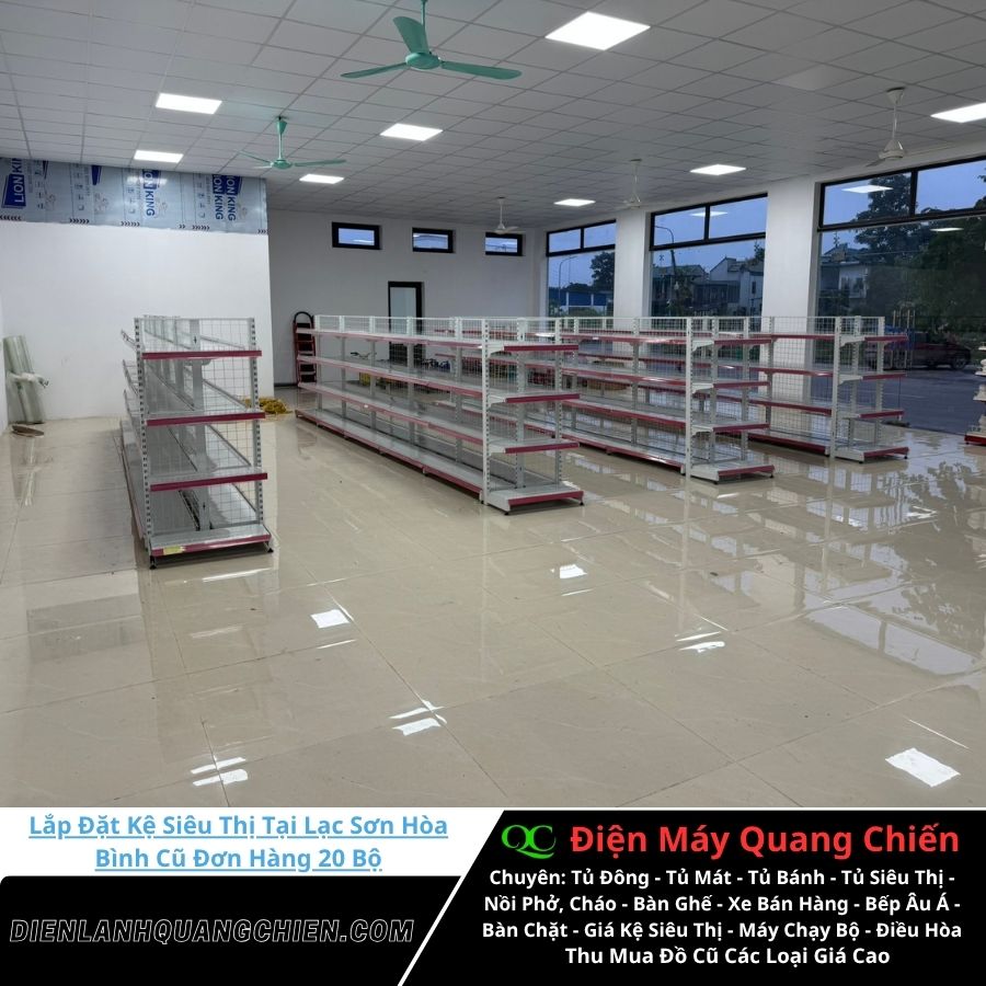 Lắp Đặt Kệ Siêu Thị Tại Lạc Sơn Hòa Bình 1