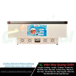 Tủ Đông Mặt Kính Phẳng Goldcool GCKP1168L